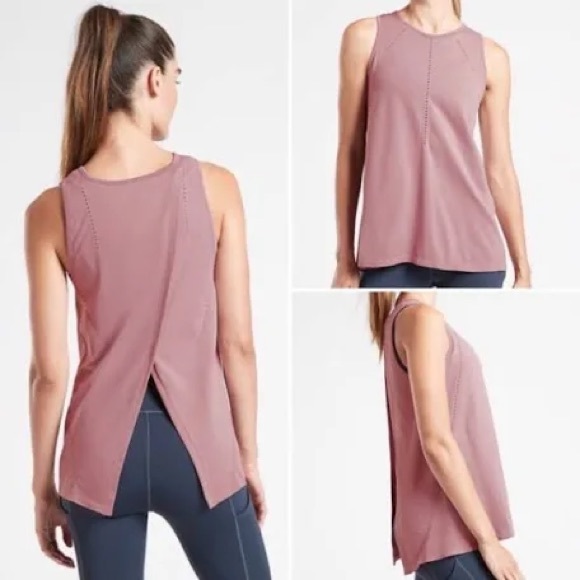 NWOT Athleta foothills seamless tank, flora mauve, size XS - Picture 2 of 4